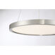 ML LED 15 inch Brushed Nickel Pendant Ceiling Light, Round